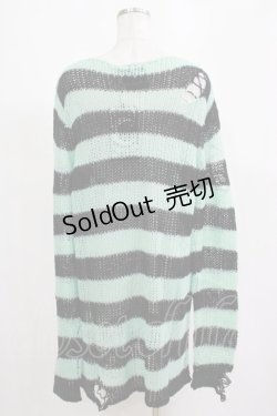 画像3: KILL STAR / After Eight Knit Sweater S 黒×ミントグリーン H-25-03-10-077-SL-TO-KB-ZY