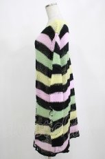画像2: KILL STAR / Liqorice Knit Sweater L 黒×ピンク×ミント×イエロー H-25-03-10-078-SL-TO-KB-ZH (2)
