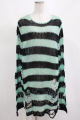 KILL STAR / After Eight Knit Sweater M 黒×ミントグリーン H-25-03-10-079-SL-TO-KB-ZI