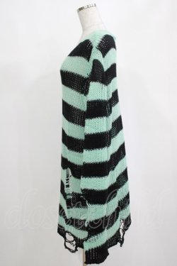 画像2: KILL STAR / After Eight Knit Sweater M 黒×ミントグリーン H-25-03-10-079-SL-TO-KB-ZI