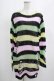 画像1: KILL STAR / Liqorice Knit Sweater XS 黒×ピンク×ミント×イエロー H-25-03-10-008-SL-TO-KB-ZH (1)