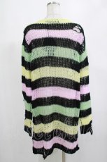 画像3: KILL STAR / Liqorice Knit Sweater XS 黒×ピンク×ミント×イエロー H-25-03-10-008-SL-TO-KB-ZH (3)