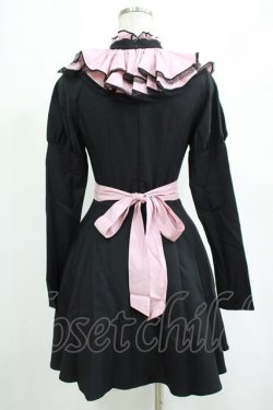 画像3: DARK IN LOVE / Gothic lolita pink ruffle neck princess dress XS ブラック×ピンク H-25-03-10-001-PU-OP-KB-ZH