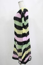 画像2: KILL STAR / Liqorice Knit Sweater XS 黒×ピンク×ミント×イエロー H-25-03-10-011-SL-TO-KB-ZI (2)