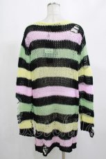 画像3: KILL STAR / Liqorice Knit Sweater XS 黒×ピンク×ミント×イエロー H-25-03-10-011-SL-TO-KB-ZI (3)