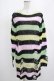 画像1: KILL STAR / Liqorice Knit Sweater XS 黒×ピンク×ミント×イエロー H-25-03-10-012-SL-TO-KB-ZH (1)