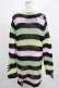 画像3: KILL STAR / Liqorice Knit Sweater XS 黒×ピンク×ミント×イエロー H-25-03-10-012-SL-TO-KB-ZH (3)