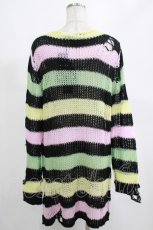 画像3: 【SALE】KILL STAR / Liqorice Knit Sweater S 黒×ピンク×ミント×イエロー H-25-03-10-014-SL-TO-KB-ZT206 (3)