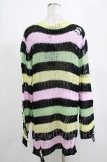画像3: KILL STAR / Liqorice Knit Sweater M 黒×ピンク×ミント×イエロー H-25-03-10-015-SL-TO-KB-ZT613 (3)