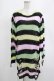 画像1: KILL STAR / Liqorice Knit Sweater M 黒×ピンク×ミント×イエロー H-25-03-10-018-SL-TO-KB-ZH (1)