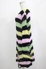 画像2: KILL STAR / Liqorice Knit Sweater M 黒×ピンク×ミント×イエロー H-25-03-10-018-SL-TO-KB-ZH (2)
