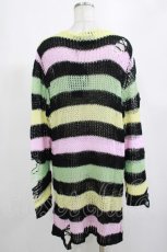 画像3: KILL STAR / Liqorice Knit Sweater M 黒×ピンク×ミント×イエロー H-25-03-10-018-SL-TO-KB-ZH (3)