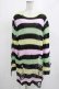 画像1: KILL STAR / Liqorice Knit Sweater M 黒×ピンク×ミント×イエロー H-25-03-10-020-SL-TO-KB-ZH (1)