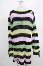 画像3: KILL STAR / Liqorice Knit Sweater M 黒×ピンク×ミント×イエロー H-25-03-10-020-SL-TO-KB-ZH (3)