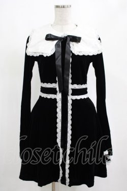画像1: KILL STAR / Infinity Coven Long Sleeve Dress XS 黒×白 H-25-03-10-003-SL-OP-KB-ZH