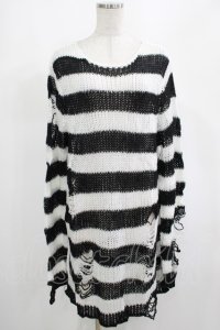 KILL STAR / Pugsley Knit Sweater M 黒×白 H-25-03-10-024-SL-TO-KB-ZI
