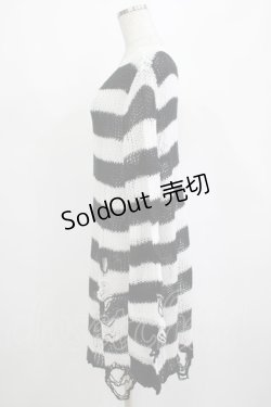 画像2: KILL STAR / Pugsley Knit Sweater M 黒×白 H-25-03-10-024-SL-TO-KB-ZI