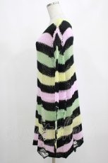 画像2: KILL STAR / Liqorice Knit Sweater S 黒×ピンク×ミント×イエロー H-25-03-10-025-SL-TO-KB-OS (2)