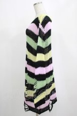 画像2: KILL STAR / Liqorice Knit Sweater M 黒×ピンク×ミント×イエロー H-25-03-10-026-SL-TO-KB-ZH (2)