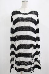 KILL STAR / Pugsley Knit Sweater M 黒×白 H-25-03-10-027-SL-TO-KB-ZY