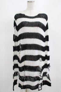 KILL STAR / Pugsley Knit Sweater M 黒×白 H-25-03-10-027-SL-TO-KB-ZY