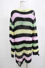画像3: KILL STAR / Liqorice Knit Sweater M 黒×ピンク×ミント×イエロー H-25-03-10-029-SL-TO-KB-ZH (3)
