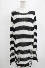 KILL STAR / Pugsley Knit Sweater M 黒×白 H-25-03-10-030-SL-TO-KB-ZI