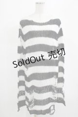 KILL STAR / Pugsley Knit Sweater M 黒×白 H-25-03-10-030-SL-TO-KB-ZI