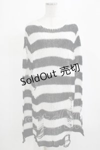 KILL STAR / Pugsley Knit Sweater M 黒×白 H-25-03-10-030-SL-TO-KB-ZI