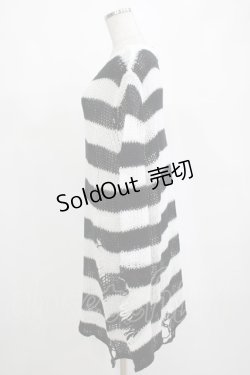 画像2: KILL STAR / Pugsley Knit Sweater M 黒×白 H-25-03-10-030-SL-TO-KB-ZI