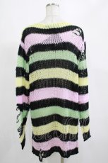 画像3: KILL STAR / Liqorice Knit Sweater S 黒×ピンク×ミント×イエロー H-25-03-10-032-SL-TO-KB-ZH (3)