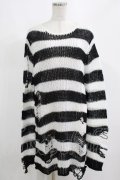 KILL STAR / Pugsley Knit Sweater M 黒×白 H-25-03-10-033-SL-TO-KB-ZT238