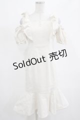 evelyn / 肩あきフリルワンピース Free アイボリー H-25-03-11-023-LO-OP-NS-ZH