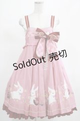 Cute.Q（海外ロリータブランド） / 和風うさぎジャンパースカート M ピンク H-25-03-11-004-GO-OP-NS-ZH