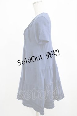 画像2: PINK HOUSE / リボンフリルチュニック Free ブルー H-25-03-11-032-LO-TO-NS-ZH