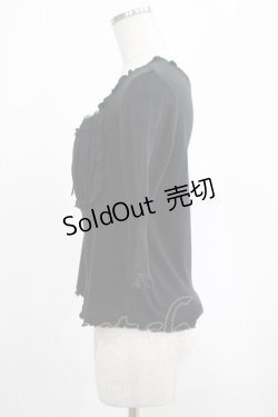 画像2: PINK HOUSE / ドットチュールフリルトップス Free ブラック H-25-03-11-036-LO-TO-NS-ZH