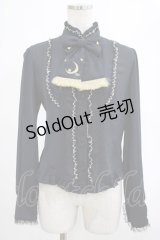 Innocent World / 月と星の刺繍ブラウス M ネイビー H-25-03-11-038-IW-BL-NS-ZH