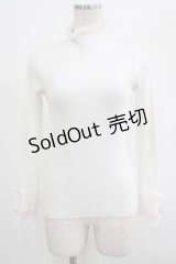 Rojita / 袖リボンハイネックリブニット Free オフ H-25-03-11-042-LO-TO-NS-ZH