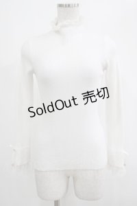 Rojita / 袖リボンハイネックリブニット Free オフ H-25-03-11-042-LO-TO-NS-ZH