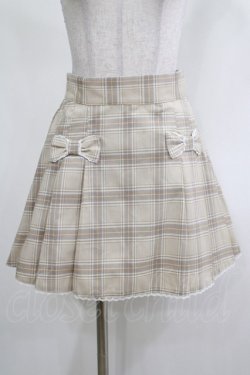 画像2: Honey Cinnamon / サイドプリーツリボンスカパン Free ベージュ H-25-03-11-046-LO-SK-NS-ZH