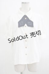 Amavel / Gentle Butlerクロスタイブラウス Free オフ/ネイビー H-25-03-11-048-CA-BL-NS-ZH