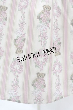 画像5: axes femme kawaii / RosyBear柄ジャンパースカート M アイボリー/ピンク H-25-03-11-1031-AX-OP-NS-ZH
