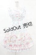 axes femme kawaii / ダイナーカフェジャンパースカート M サックス H-25-03-11-1032-AX-OP-NS-ZH