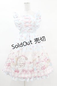 axes femme kawaii / ダイナーカフェジャンパースカート M サックス H-25-03-11-1032-AX-OP-NS-ZH
