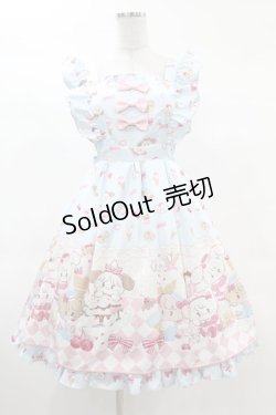 画像1: axes femme kawaii / ダイナーカフェジャンパースカート M サックス H-25-03-11-1032-AX-OP-NS-ZH