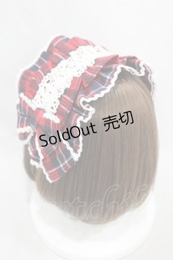 画像2: axes femme kawaii / タータンチェックヘッドドレス  レッド H-25-03-11-1006-AX-AC-NS-ZH