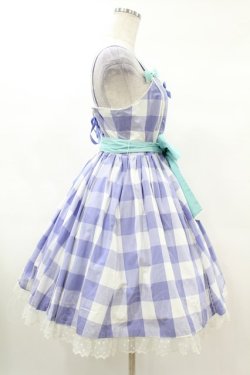 画像3: Angelic Pretty / レディなギンガムジャンパースカート Free ラベンダー H-25-03-11-1033-AP-OP-NS-ZH