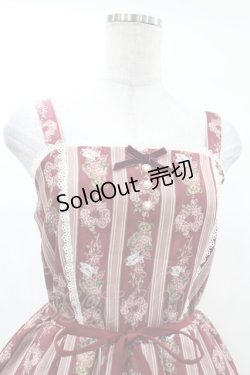 画像4: axes femme kawaii / RosyBear柄ジャンパースカート M ワイン H-25-03-11-1036-AX-OP-NS-ZH