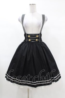画像1: metamorphose / 肩ひも付セーラーバッスルスカート Free ブラック H-25-03-11-1037-ME-SK-NS-ZH