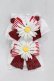 画像1: metamorphose / Flowerチュールカフス  オフ/レッド H-25-03-11-1008-ME-ZA-NS-ZH (1)